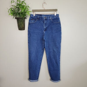 Vintage Riders Lee Tapered Leg Mom Jeans High Waist Medium Blue Baggy Relaxed 10
